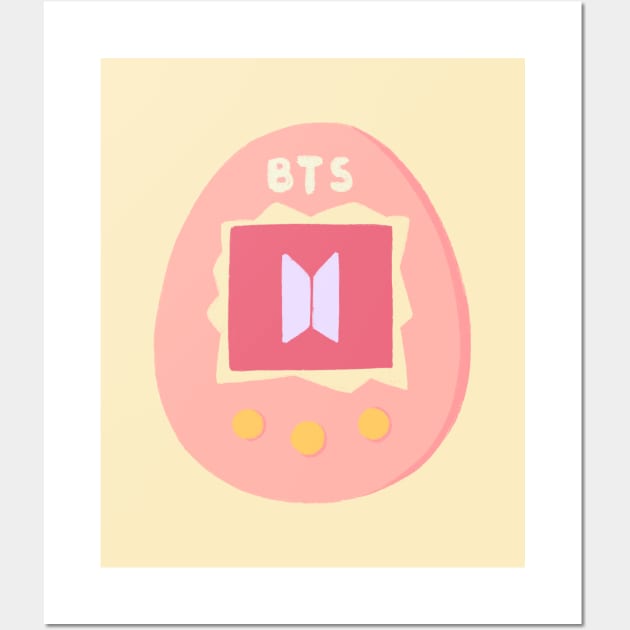 BTS Tamagotchi pink aesthetic item Wall Art by Oricca